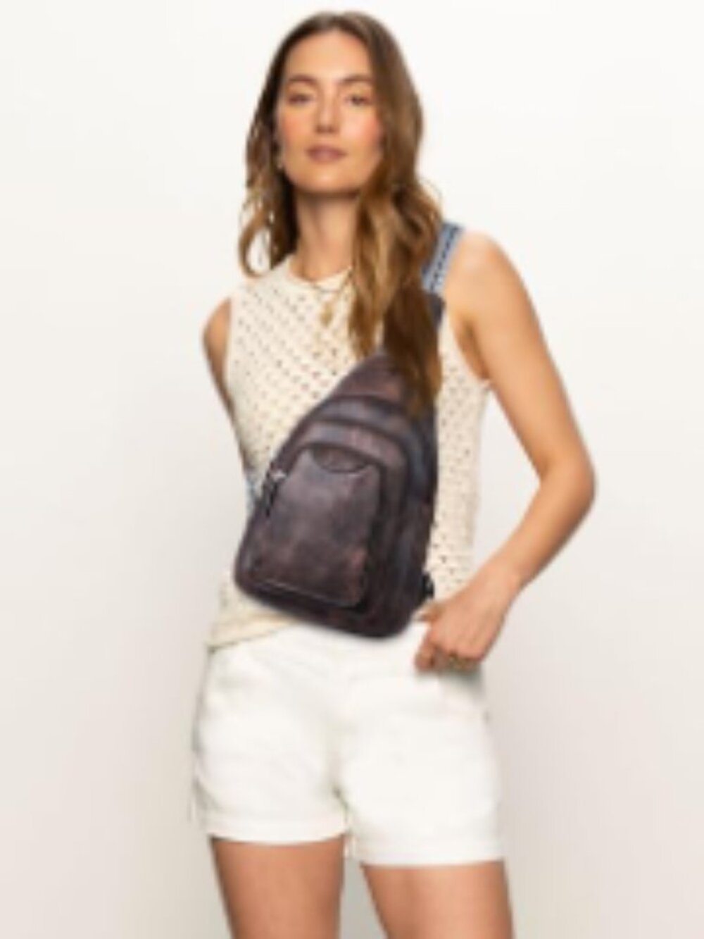 Vegan PU Leather 10L Crossbody Sling Bag Anti Theft Adjustable Strap Belt Bag - Picture 3 of 6